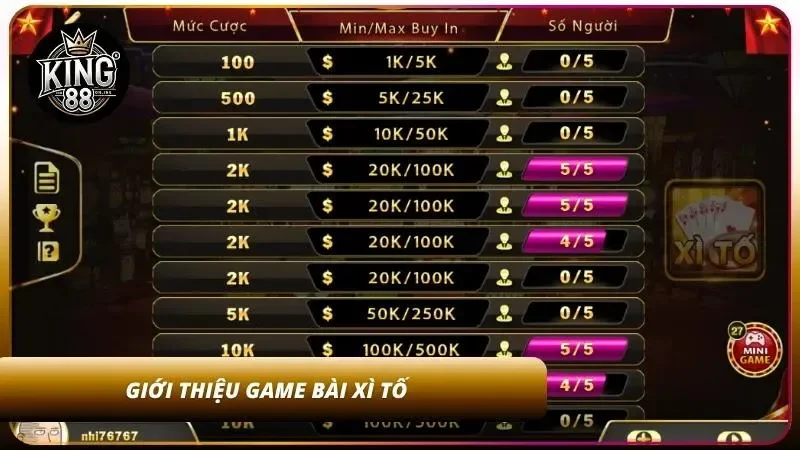 Tổng quan thông tin game bài xì tố